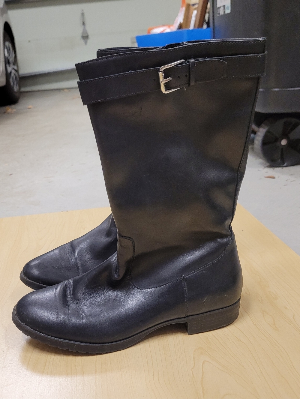 Ralph Lauren 1847 Sorissa Black Leather Boots
